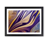 Modern Marbling Art Vol.2 Abstract H1022 Framed Print for Living Room Bedroom Home Office Décor, Wall Art Picture Ready to Hang, Black A4 Frame (34 x 25 cm)