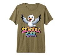 Modern Marine Bold Waterfront Bird Lovely Elegant Seagull Premium T-Shirt