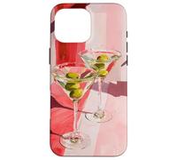 Modern Martini Art with Green Olives Case for iPhone 16 Pro Max