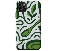 Modern Matcha Tea Art - Minimal Green Botanical Design Case for iPhone 11 Pro Max