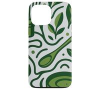 Modern Matcha Tea Art - Minimal Green Botanical Design Case for iPhone 13 Pro Max