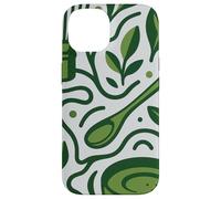 Modern Matcha Tea Art - Minimal Green Botanical Design Case for iPhone 14