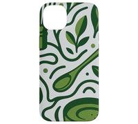 Modern Matcha Tea Art - Minimal Green Botanical Design Case for iPhone 14 Plus