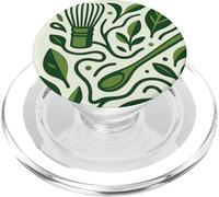 Modern Matcha Tea Art - Minimal Green Botanical Design PopSockets PopGrip for MagSafe