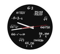 Modern Mathematical Wall Clock - Acrylic Home Office Decor with Simple Math Equation Design for Living Room Bedroom Decoration