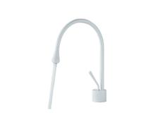 Modern Matte Black Bathroom Faucet - 360° Swivel Sink Tap, Hot & Cold Mixer, Brass, Easy Install, Countertop Mount, Sleek White Design, Ideal for Contemporary Bathrooms