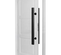 Modern Matte Black Door Handles Pull Push Shower Kitchen Wooden Pulls Sliding Glass Door Hardware 20/24/40/60/70 Inch Grab Bar Square Design for Easy Access