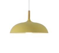 Modern Matte Green Pendant Light Macaron Color Chandelier for Kitchen Bar Cafe Rustic Industrial Hanging Lamp with Metal & Wood Fittings Stylish Ceiling Fixture