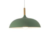 Modern Matte Green Pendant Light Macaron Color Chandelier for Kitchen Bar Cafe Rustic Industrial Metal & Wood Hanging Lamp Stylish Ceiling Fixture