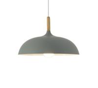 Modern Matte Green Pendant Light Macaron Color Chandelier with Metal & Wood Fittings Rustic Industrial Hanging Lamp for Kitchen Bar Restaurant and Cafe Decor.