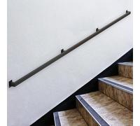 Modern Matte Square Tube il - 300cm Wall-Mounted Stair Railing for Indoor & Outdoor, Metal Grab Handle for Stairs, Loft, Veranda, Safety Support