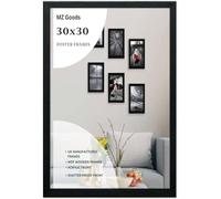 Modern Mdf Wooden Wide Black Frame | 30x30 Cm Poster Frames Durable Sleek Acrylic Front | Jigsaw Puzzle Picture Frames Large Art Display For Home & Office Décor