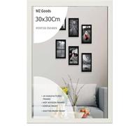 Modern Mdf Wooden Wide White Frame | 30x30 Cm Poster Frames Durable Sleek Acrylic Front | Jigsaw Puzzle Picture Frames Large Art Display For Home & Office Décor
