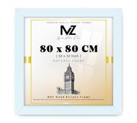 Modern Mdf Wooden Wide White Frame | 80x80 Cm Poster Frames Durable Sleek Acrylic Front | Jigsaw Puzzle Picture Frames Large Art Display For Home & Office Décor