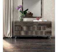 Modern Medea Vintage Oak Italian 6 Drawer Wide Dresser