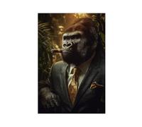 Modern Mediterranean Style_ Gorilla in Suit with Cigar (2)