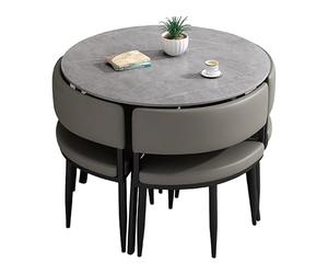 Modern meeting table Kitchen Table Furniture for Dining Room, square/Round Dining Table Set for 4, 5-Piece Modern Dining Table with 4 Chairs for Dining Room Small Spaces, negotiating table chairs set