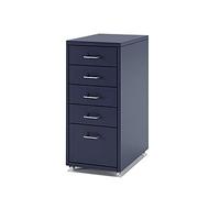 Modern Metal Filing Cabinet on Wheels Dark Grey Office Storage Solution Sleek & Functional 6 Color Options for Stylish Workspace Organization