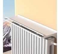 Modern Metal Floating Wall Shelf for Radiators No Drilling Dust Proof Cover for Heating Units Slish Cabinet Top 7.9x31.5in 20x80cm Ideal for Sofa & Living Room.