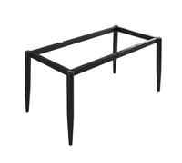 Modern Metal Furniture Leg Kit for Dining Table & Desk Base, 110x55x72cm, Black, Includes Suction Cups & Screws for Glass or Wood Tops