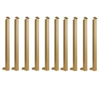 Modern Metal Guardrail Post for Interior/Deck Railing Square Stair Baluster Column with Flat Brackets & Clete Kit Adjustable Heights 3048 Inch (10 Pcs 75cm/30in)