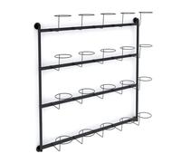 Modern Metal Hat Rack Display Stand for Wall - Stylish Orga & Storage for Baseball Caps - Perfect Caps Hanger for Home Shop or Mall Display,Black-120x100cm capacity 24,Black-120x100cm capacity 24