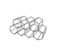 Modern Metal Honeycomb Wine Rack Wine Bottle Storage Beehive Tabletop Wine Rack Hexagon 9 Bottle Wine Holder Display A