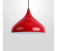 Modern Metal Pendant Lights Chinese Style Simple Hanging Lamp Industrial Bohemian chandelier E27 Single Head Romantic Ceiling Lights For Kitchen Island Dining Room Over Sink (Red 12.6in)