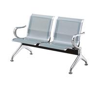 Modern Metal Reception Chairs with Armrests & Backrest for Airports Ideal for Office Waiting Areas 2-Seat Configuration Stylish & Durable Design