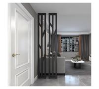 Modern Metal Room Divider - Adjustable Floor-to-Ceiling Partition Screen for Living Room & Office Black or White 195cm/76.7in Tall - Stylish Column with Stable Feet