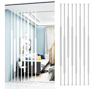 Modern Metal Room Divider for Indoor Use 80-120cm Width Verticalfor Living Room/Office Elegant White Paravent 8PC Height 1.8m/6ft