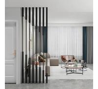 Modern Metal Room Dividers - Elegant Black Column Design for Enhanced Privacy in Living Spaces