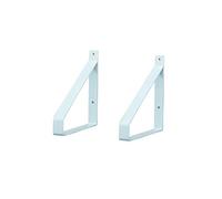 Modern Metal Shelf Bracket,90 Degree Angle Shelf Supports DIY Wall Bracket Triangle Shelf,for Decoration Kitchen/Restaurant/Bar,2 Pcs (White,25cm/9.84in)