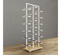 Modern Metal Shoe Display Stand for Boutiques Creative Sneaker Orga Commercial Clothing Store Shoe Rack Stylish Footwear Showcase for Retail Spaces