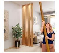 Modern Metal Slat Partition Room DividerAdjustable Columnar Wall Panel for Hallway Kitchen Apartment & Studio Entrance Decor (195cm/76.7in/6.39ft)