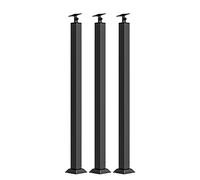 Modern Metal Stair Railing Post - 3pc Decorative Balusters for Indoor/Outdoor Staircase - 90cm Square Spindles& Stylish Deck Upgrades for Home Décor & Safety