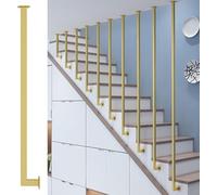 Modern Metal Stair Railing System with Square Posts - Stylish Anti-Fall Barrier for Safe Attic Decks Hallway Partitions and Foyer Decor - Enhance Home Safety and Aesthetics