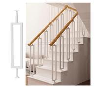 Modern Metal Stair Spindles - White Black Balusters for Indoor Loft & Hallway Heavy-Duty Staircase Railing Post Kits Flexible Support Bar Guardrail Columns