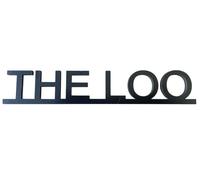 Modern Metal 'THE LOO' Bathroom Door Sign - Stylish Black Wall Art Decor for Indoor Spaces, Gift for Homeowners, Valentine's Day & Holidays, Bathroom Decor