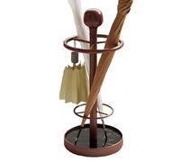 Modern Metal Umbrella Holder, Freestanding Entryway Umbrella and Walking Cane Storage Rack Holder - Small, for Home & Office Use（Gold/Black/Brown(Brown,30X52cm)
