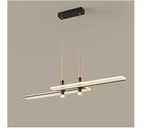 Modern Mid Century Black Gold LED Linear Chandelier 6-Light Sputnik Flush Mount V-intage Ceiling Pendant Lamp,Hanging Lights