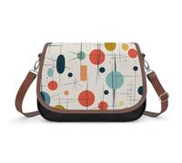 Modern Mid Century Crossbody Bag for Women Leather Crossover Shoulder Handle Bag with Adjustable Strap Hobo Handbag Large Capacity Purse Work Handbag for Daily Outdoor