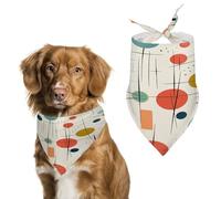 Modern Mid Century Dog Bandanas Adjustable Large Pet Washable Scarves Cat Dogs Kerchief Triangle Bibs Scarf Daily Handkerchief Pet Bibs Holiday Bandana for Small Medium Large Dogs