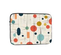 Modern Mid Century Laptop Sleeve for Women Men, 13 Inch Waterproof Laptop Bag Lightweight Notebook Computer Cover Bag