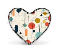 Modern Mid Century Lime Green Butterfly Lapel Pin - Heart Shape Brooch Pins for Men & Women Suit Accessories, 1" Lightweight Enamel Lapel Pins Buttons for Backpacks, Hats, Bags, Lanyards