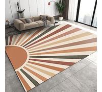 Modern Mid-Century Rainbow Sun Area Rugs, Nordic Boho Colorful Geometric Indoor Non-Slip Kids Rug, for Room Sofa Living Room Mat Bedroom Home Decor Floor Mats,3 x 4ft