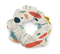 Modern Mid Century Scrunchies for Women Neutral No Damage Hair Ties Soft Ponytail Holder Gentle Elastic Hair Bands Gentle On Hair Scrunchies for All Hair Types Fashion Hair Bands