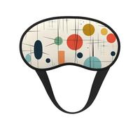 Modern Mid Century Sleep Mask for Side Sleeper, Blackout Sleep Eye Mask Comfortable Blindfold Eyeshade Soft Breathable Sleeping Mask with Elastic Strap Silk Eye Covers for Travel