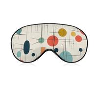 Modern Mid Century Sleep Mask for Women Men, Soft Eye Mask with Adjustable Strap for Sleeping, Light Blocking Travel Blindfold for Nap Comfortable Eye Cover for Home Office