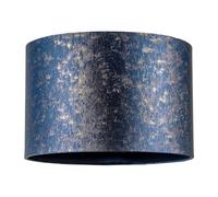 Modern Midnight Blue Textured Jacquard Fabric Lamp Shade with Gold Foil Fleck Accents | 30cm x 20cm | Inner Satin Fabric Lining by Happy Homewares